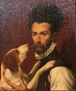 Portrait of a Man with a Dog